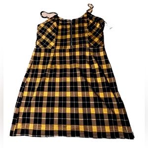 No Boundaries plaid zipper front dress